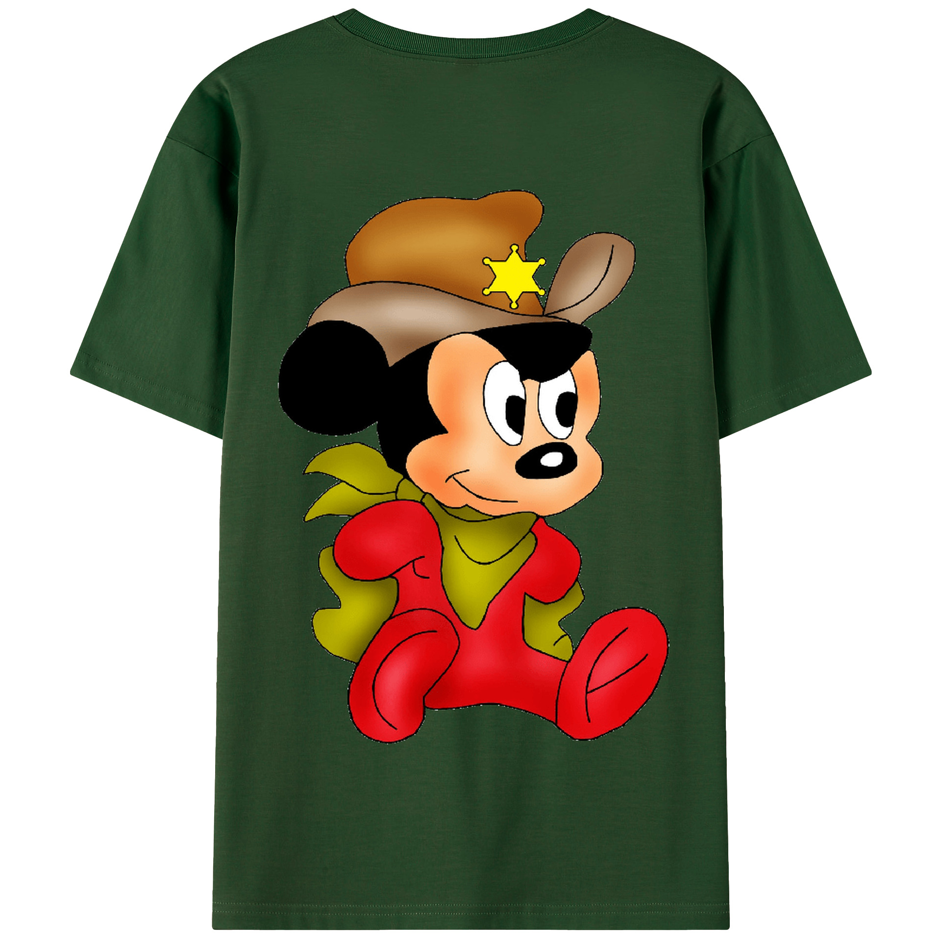 （画像用） ミッキーマウス Mickey Mouse 綿100％半袖Tシャツ（背面プリント）